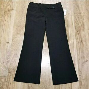 New Memoir High Rise Black Melrose Dress Pant 11 Women Wide Leg Trouser 34x30.25